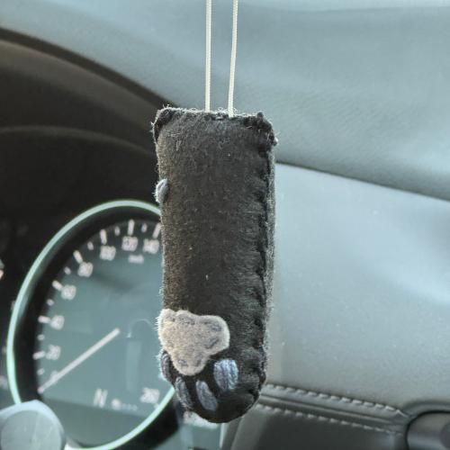 تعليقة سيارة يد قطتك