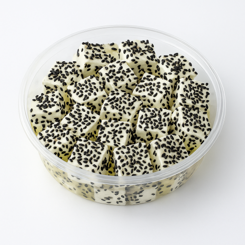 جبنة بيضاء مع حبة البركة السوداء