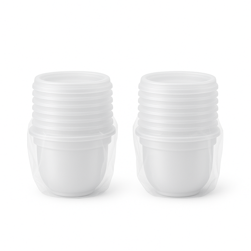 عبوات بلاستيك مكورة مع غطاء 50 حبة