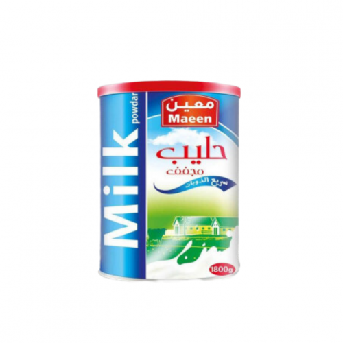 حليب معين المجفف بودرة سريع الذوبان 1800 جم