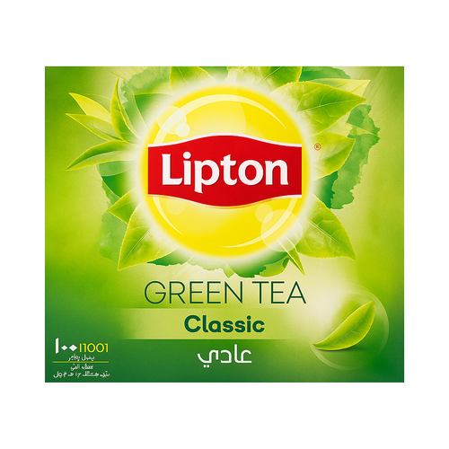شاي ليبتون أخضر 100 فتلة