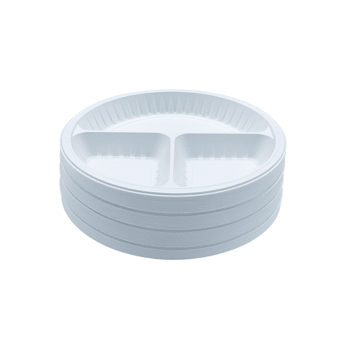 صحون بلاستيك ثلاثية مقسمة حجم صغير