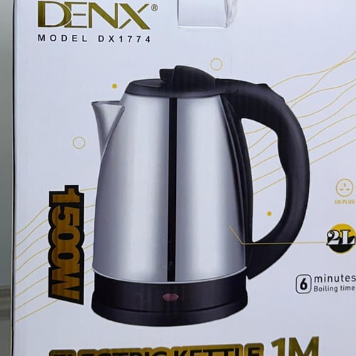 غلاية ماء كهرباء سعة 1.8 لتر 1500 واط فضي م/DX1774...