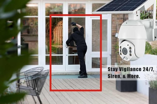 كاميرا متحركة تعمل بالطاقة الشمسية وشريحة بيانات