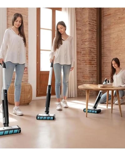 2في1 ممسحة ومكنسه لتنظيف الارضيات الكهربائيه من كو...