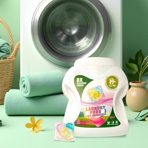 بينك كلين كبسولات تنظيف وتعطير الملابس 6 في 1 بقوة...