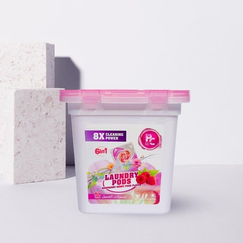 كبسولات تنظيف الملابس 6 في 1 برائحة الفراولة (10 ك...