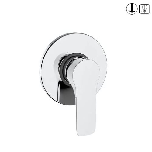 مسكة خلاط دفن كروم مدور خطين واتر واي