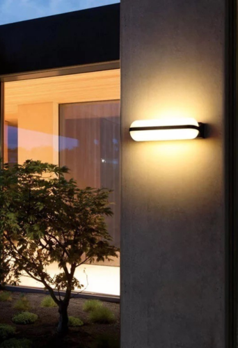 انارة جدارية لد اصفر طويل 20 واط جرم اسود اس ون