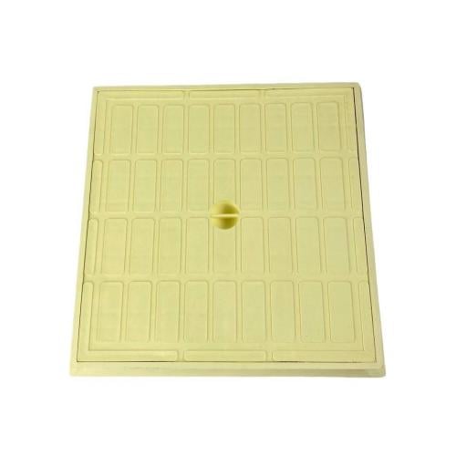 غطاء 30*30 تفتيش بلاستيك مربع بربل لون بيج