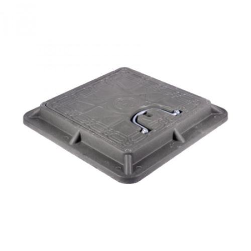 غطاء 30*30 تفتيش فايبر لون رصاصي