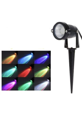 انارة حديقة غرس لد ملون اسود متحرك 3 واط اتش ار