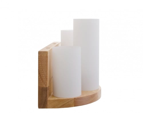 انارة جدارية خشبي قزاز ثلجي وودن Wooden