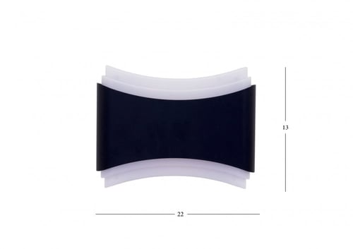 انارة جدارية 6047 جرم اسود المنيوم روسلين