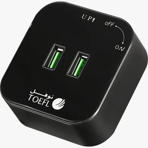 فيش مسطرة يو اس بي اسود مربع