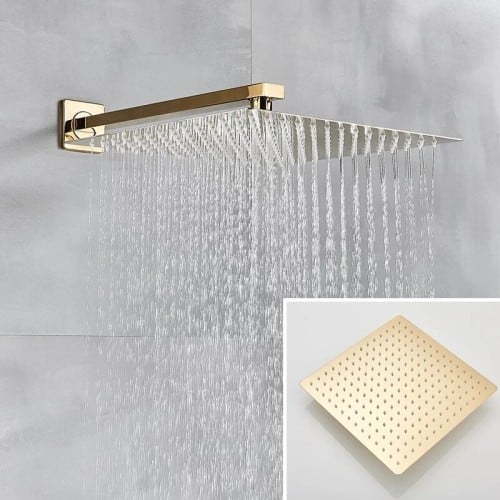 طاسة دش مطري ذهبي مربع مقاس 20 بي ار سي م . ع