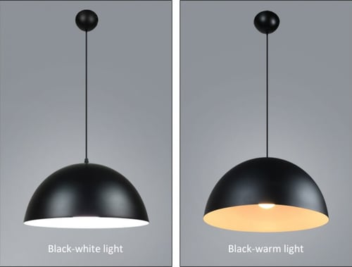 انارة معلقة E27 اسود راوند دروب Round Drop من روسل...