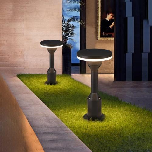 انارة حديقة لد اصفر مدور اسود طول 30 سم 5003 من رو...