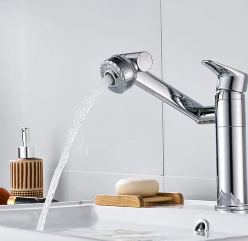 خلاط مغسلة اتوماتيك اسود او كروم متحرك كانا