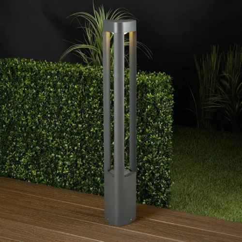 انارة حديقة اكس لد اصفر مدور اسود طول 65 سم 9351