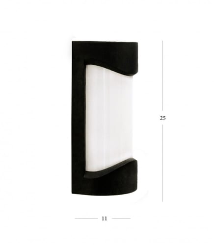 انارة جدارية 1029 جرم اسود المنيوم روسلين