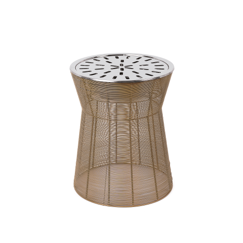 منقل جمر دائري ذهبي