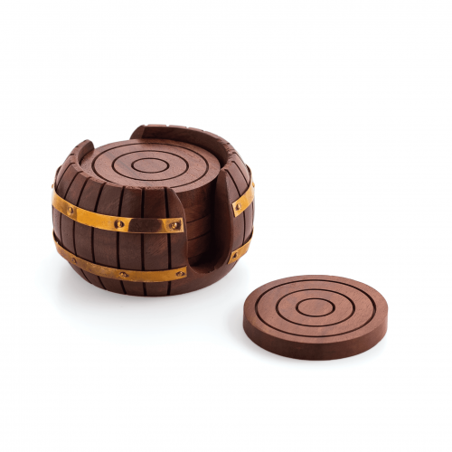 قاعده اكواب خشبيه دائريه