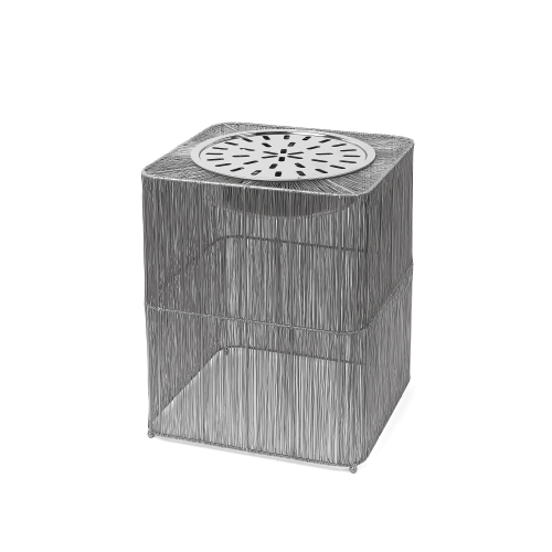 منقل جمر مربع رمادي