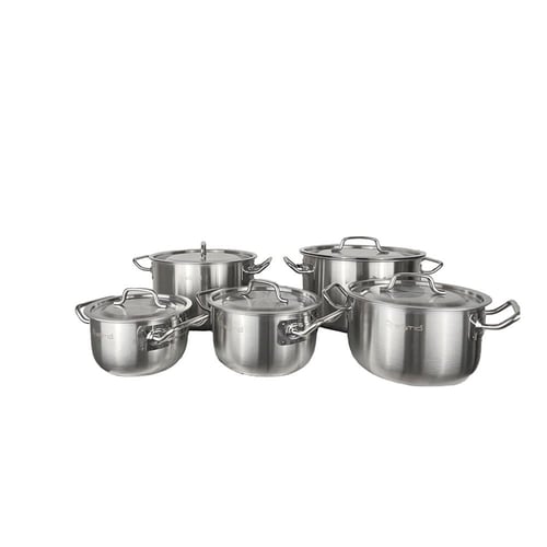 زيبرا estio طقم قدور ستيل 10 قطع لمعان عالي