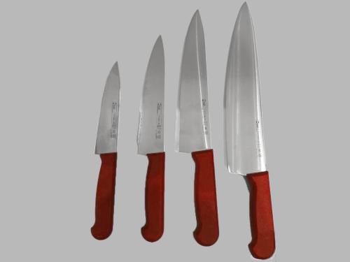 سكين شيف ايفو برتغالي متعدد الاحجام لون أحمر