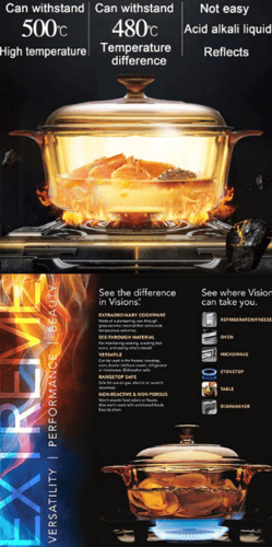 مقلاة صلصة شفاف فرنسي زجاجي