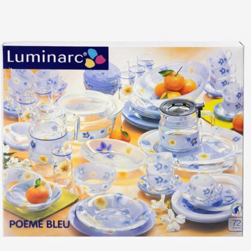 طقم أوركبال فرنسي من شركة Luminarc – 72 قطعة – Poe...