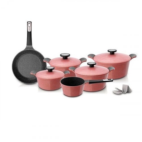 نيوفلام جرانيت إكسترما طقم أواني طبخ كوري 10 قطع ز...