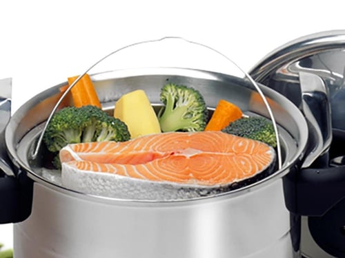 قدر ضغط المنيوم مع سلة طبخ للمندي صناعة برتغالي مق...