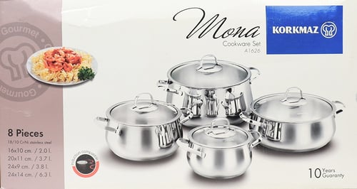 كوركماز مونا طقم طبخ 8 قطع - A1626