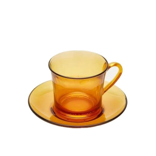 طقم 6 اكواب دورالكس كهرمان - فرنسي