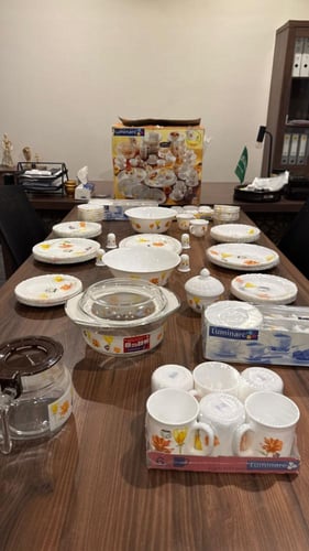 طقم أوركبال فرنسي من شركة Luminarc (96 قطعة) – aqu...