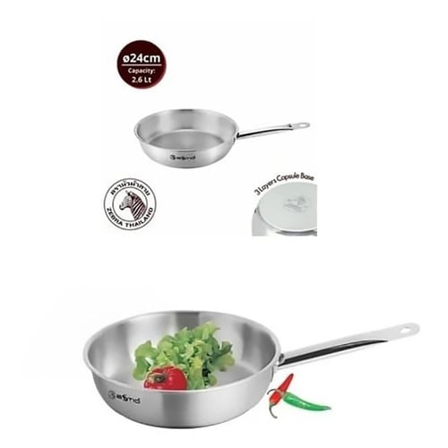 طاوة ، مقلاه ستيل 304 عالي الجودة ثقيل 24 سم/2.6 ل...