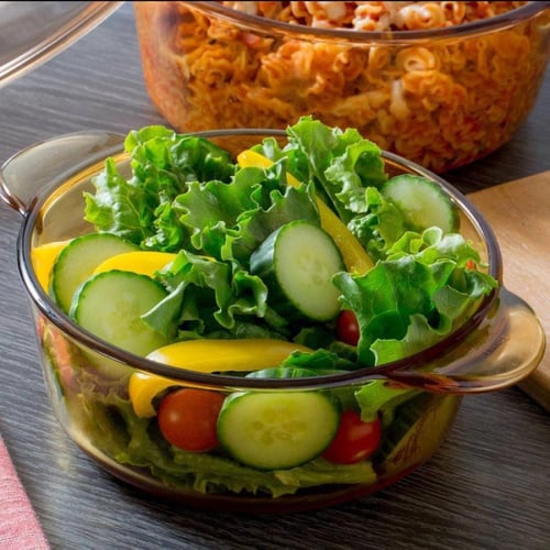 قدر شفاف فرنسي زجاجي مقاسات