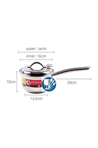 ZEBRA زيبرا كسرولة ، مقلاة صلصة ، قدر بيد مقاس 16...