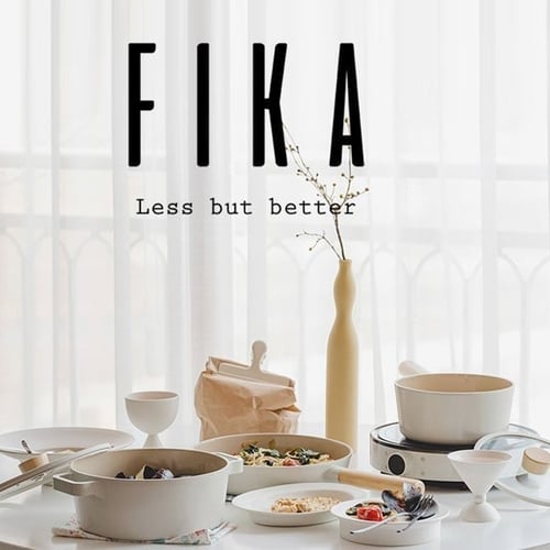 نيوفلام فيكا قدر منخفض سيراميك فاخر مقاسات بغطاء ز...