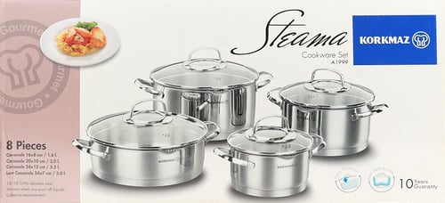كوركماز ستيما طقم طبخ 8 قطع - A1999