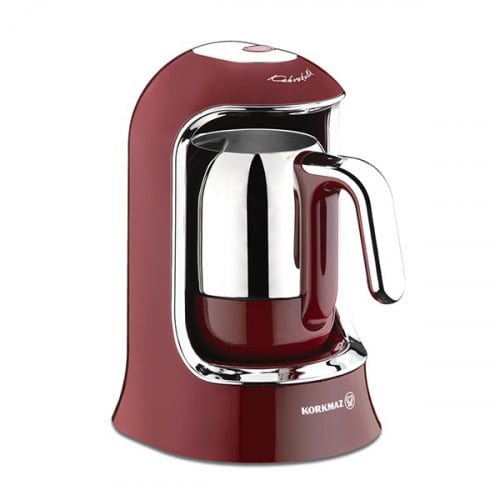 كوركماز ماكينة تحضير القهوة التركية 400 واط - أحمر...