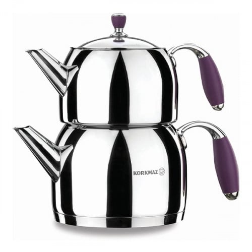 كوركماز فلورا ماكسي طقم أباريق شاي بنفسجي - A119-0...