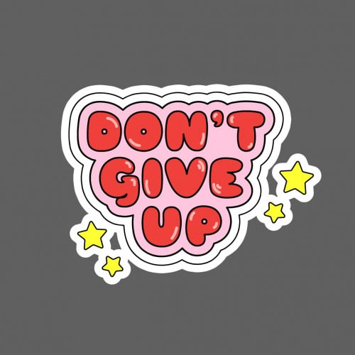ملصق - don't give up