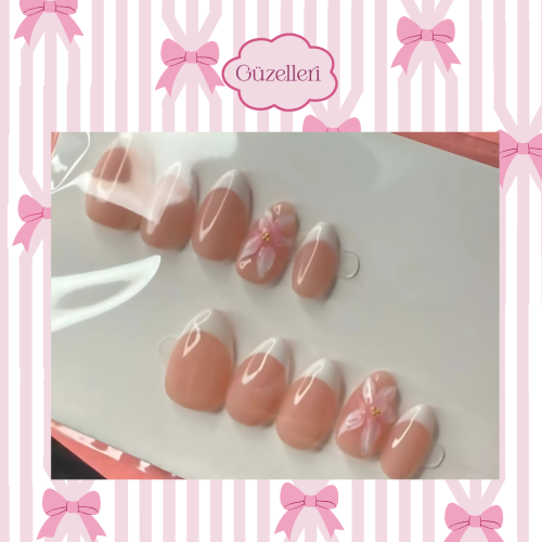 اظافر تصميم فرنش ليدي