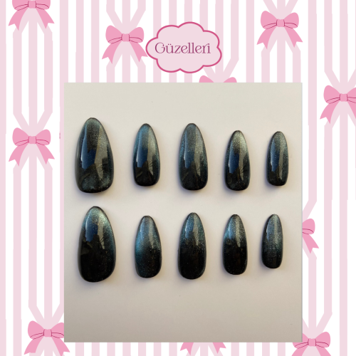 اظافر تصميم بلاك قلو