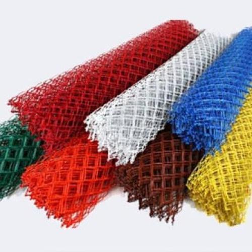 لفة شبك ملون مغلف ارتفاع 2*15متر