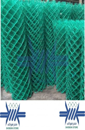 بالمتر الطولي-شبك اخضر مغلف ارتفاع 2متر