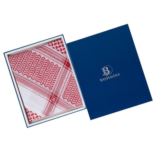 شماغ باشمينا كلاسيك احمر فاتح صناعة انجليزية اصدار...